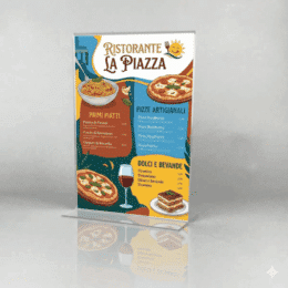 portamenús de metacrilato doble