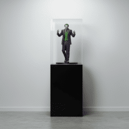 caja expositora de metacrilato con pedestal a medida