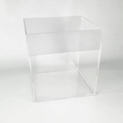 Caja de metacrilato 5 caras 10x10x10 cm