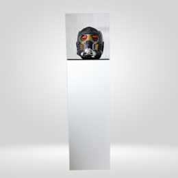 Tapa de metacrilato con pedestal de 30x30x110 cm