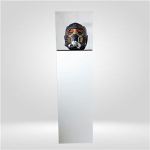 Tapa de metacrilato con pedestal de 30x30x110 cm