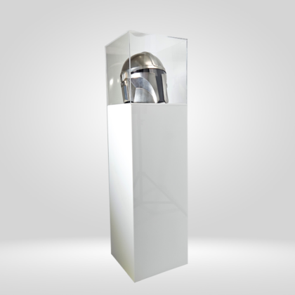 Tapa de metacrilato con pedestal de 20x20x100 cm
