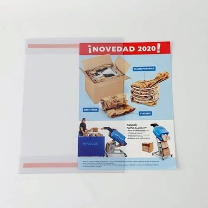 Portacarteles adhesivo de PVC