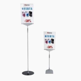 Portacarteles de metacrilato de pie