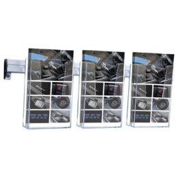 Portafolletos de pared cocktail 3 tríptico A4