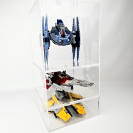 Vitrina de metacrilato apilable 20 x 20 x 5 cm