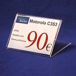 Portaprecios de metacrilato