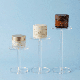 Conjunto de 3 elevadores de metacrilato soporte circular