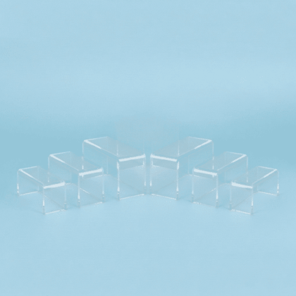 Elevadores de metacrilato transparentes (Pack de 8 piezas)