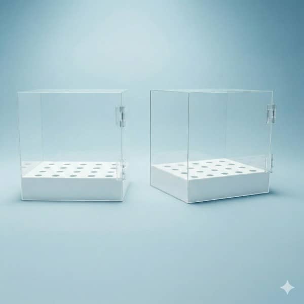 Caja de metacrilato para cucuruchos de helado