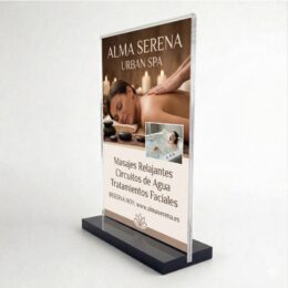 Portacarteles de metacrilato premium 408