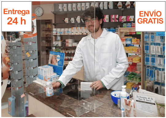 Mampara anticontagio para mostrador
