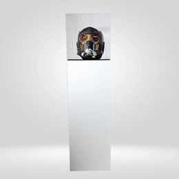 Caja expositora de metacrilato con pedestal de 30x30x110 cm