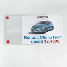 Portacarteles de metacrilato adhesivo Sandwich A5 Horizontal