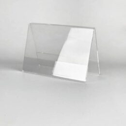 Portacarteles de metacrilato inclinado horizontal a dos caras  A7 213